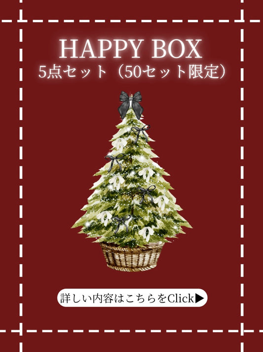 【50セット限定🤍】HAPPY BOX5点セット（アウター1点、トップスorワンピース2点、ロゴ入りマグカップ1点、ヘアアクセ1点）