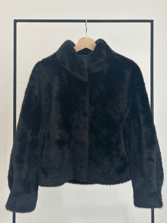 フェイクファージャケット/ブラック