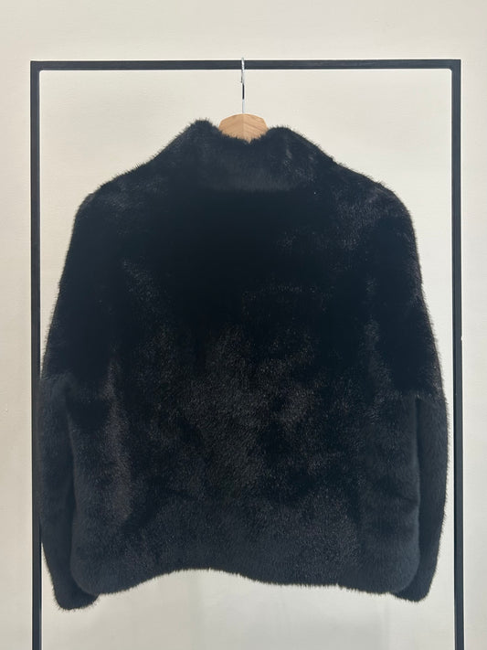 フェイクファージャケット/ブラック