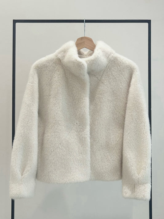 フェイクファージャケット/アイボリー