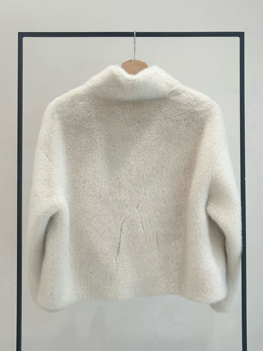 フェイクファージャケット/アイボリー