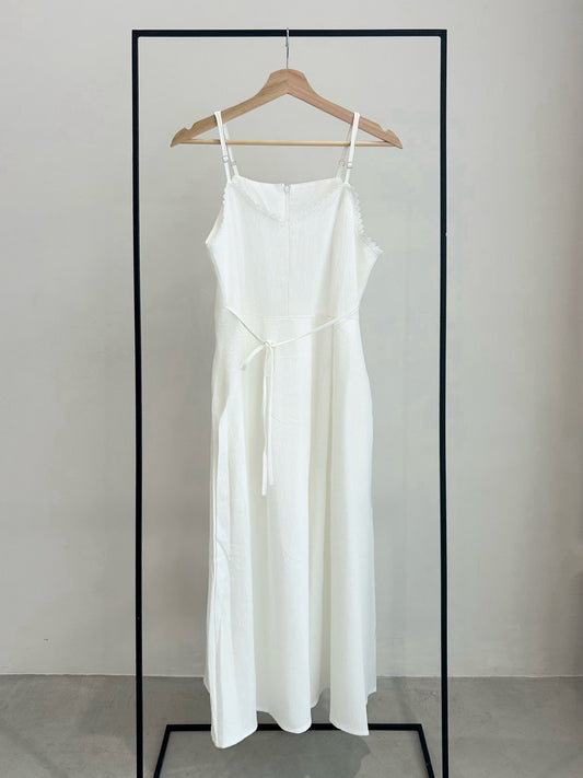 プチレースシャーリングキャミワンピース/アイボリー