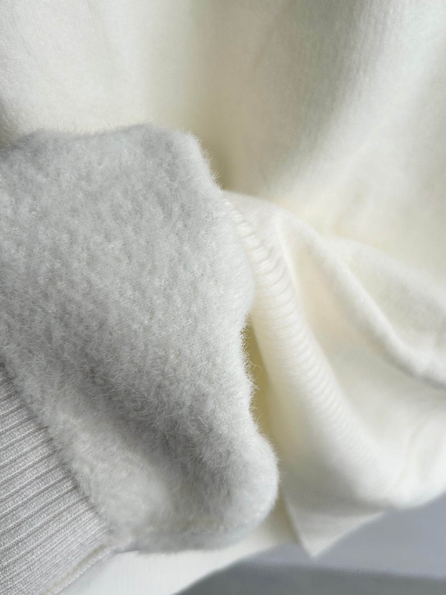 裏起毛タートルネックニットトップス/アイボリー