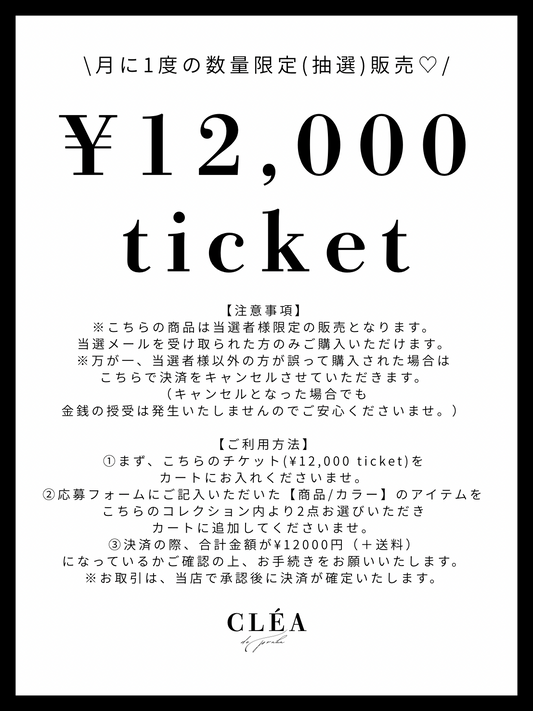 ¥12,000ticket
